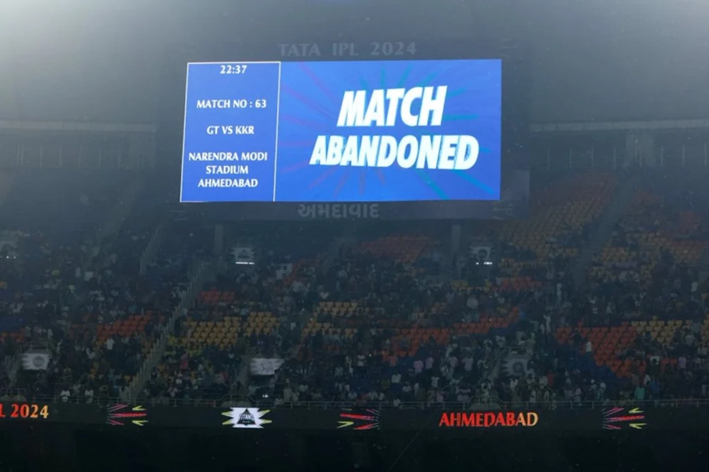 GT Vs KKR Match Abandoned Due To Rain