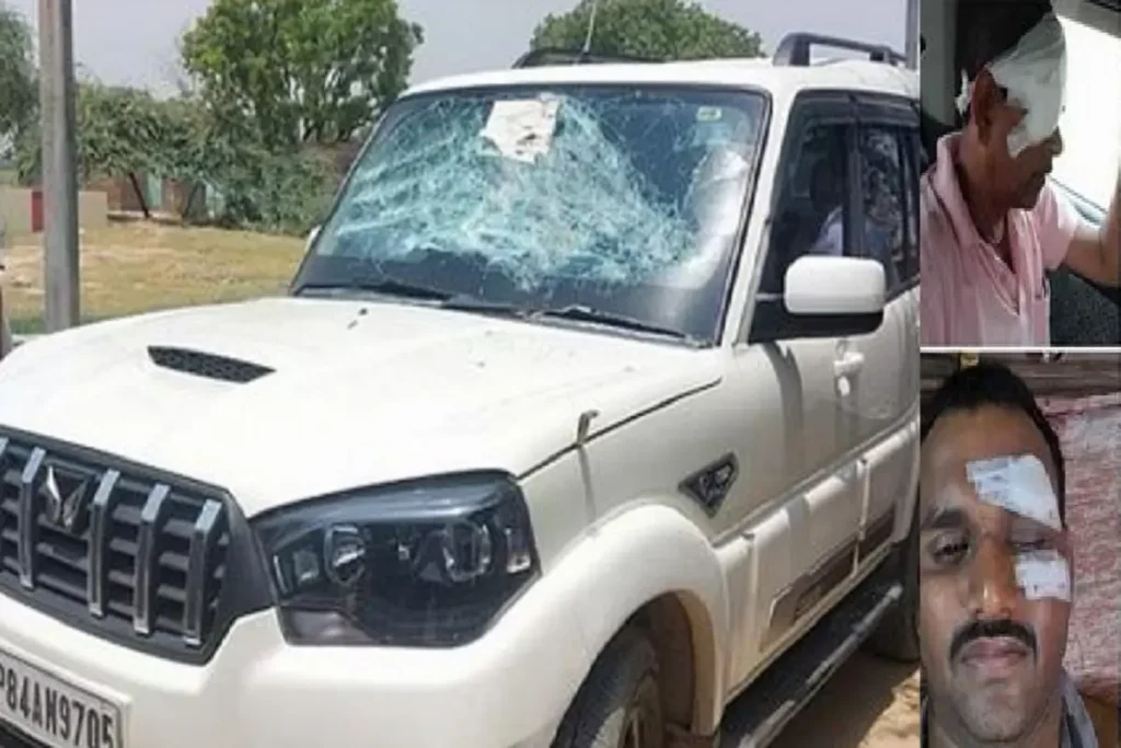 Stone pelting between BJP and SP workers