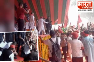 फूलपुर में कांग्रेस-सपा की सभा: राहुल गांधी और अखिलेश की मौजूदगी में मचा हंगामा, दोनों को मंच छोड़कर निकलना पड़ा