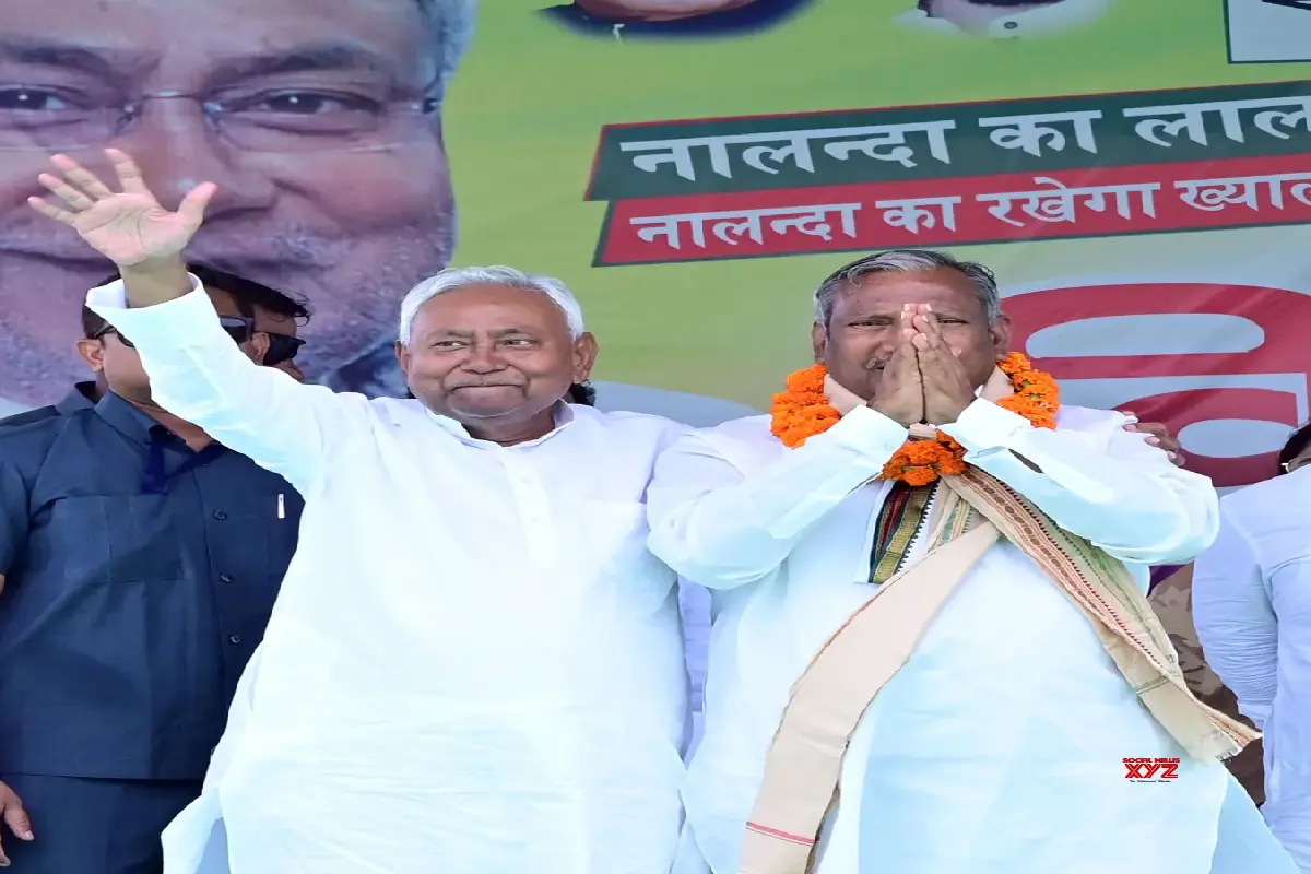 नीतीश कुमार ने सोमवार को हिलसा विधानसभा क्षेत्र के जोगीपुर में एक चुनावी जनसभा को संबोधित किया