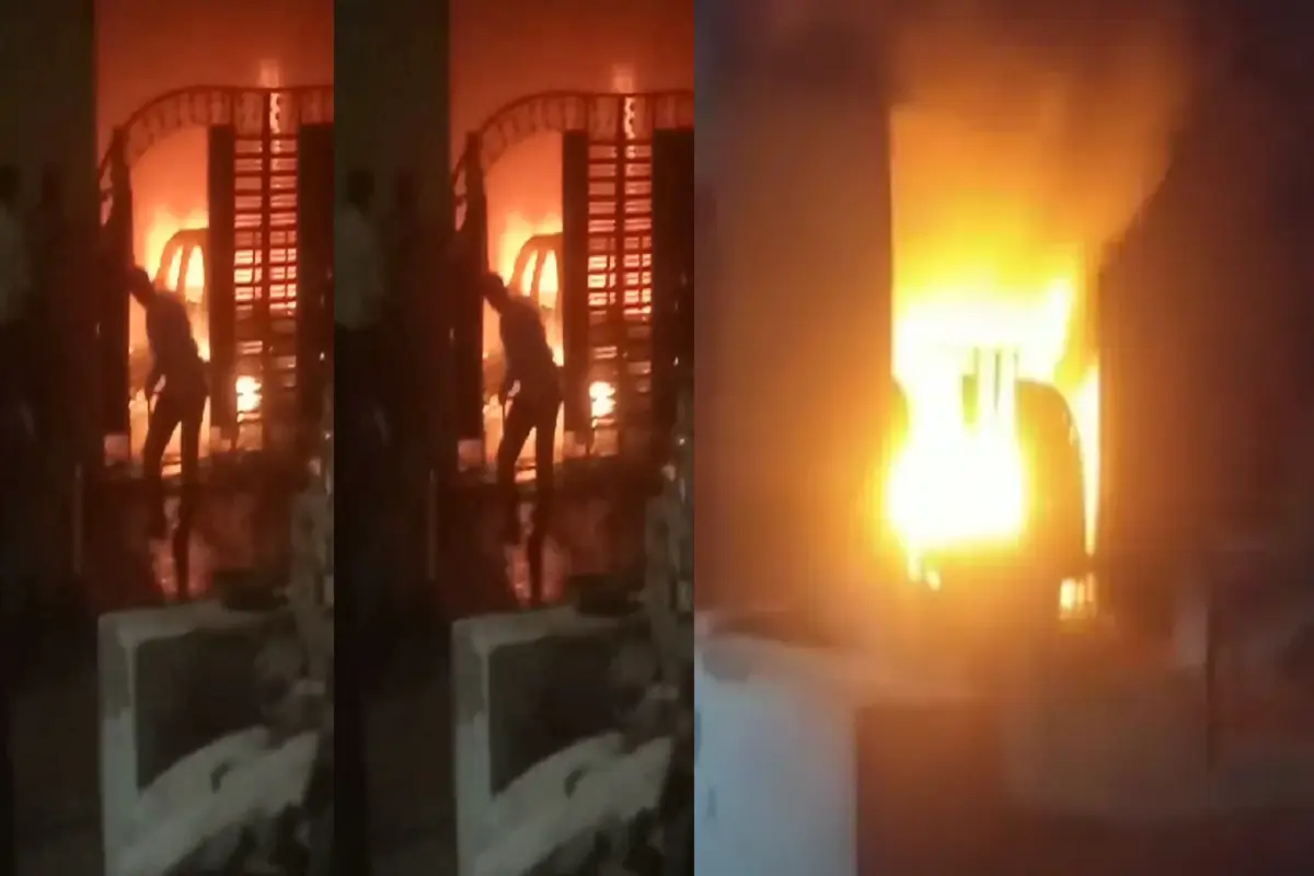 Ghaziabad Fire: तीन मंजिला इमारत में लगी भीषण आग, 2 बच्चों समेत 5 की मौत-Video