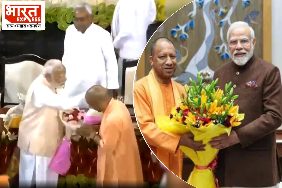 संसद के सेंट्रल हॉल में PM मोदी ने थपथपाई CM योगी की पीठ, दोनों की मुलाकात का वीडियो वायरल