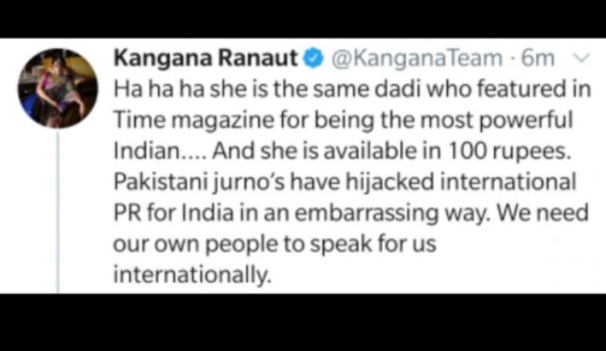 kangana ranaut tweet