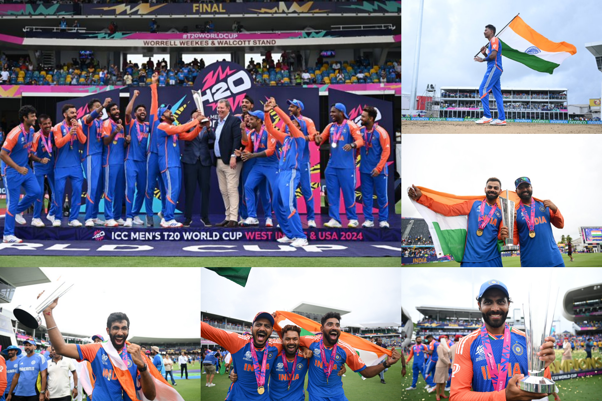 T20 World Cup 2024: आंखों में खुशी के आंसू, कंधे पर तिरंगा, हाथों में वर्ल्ड कप… देखें टीम इंडिया के जश्न की तस्वीरें