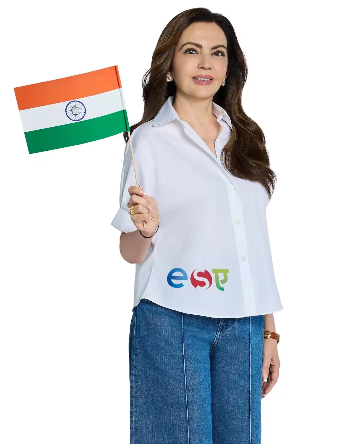 nita ambani tiranga flag