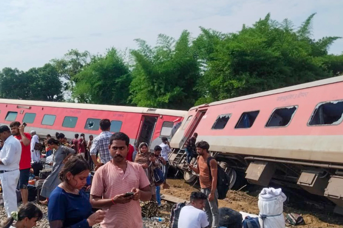 Few bogies of Dibrugarh Express derailed near UP's Gonda railway station, Gonda on Thursday, July 18, 2024.