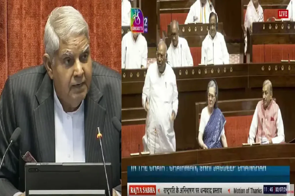 Jagdeep Dhankhar warns Congress leader Kharge
