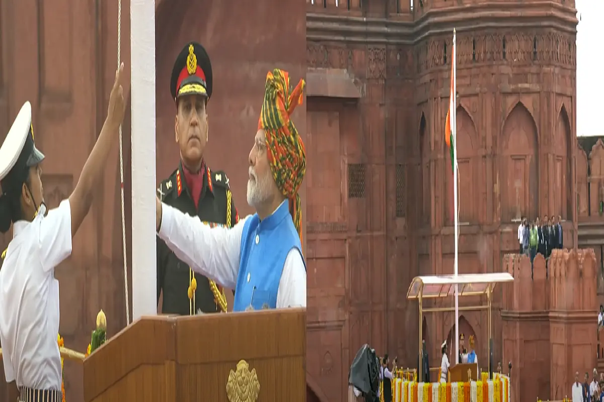 PM Modi reached Red Fort hoisted tricolor