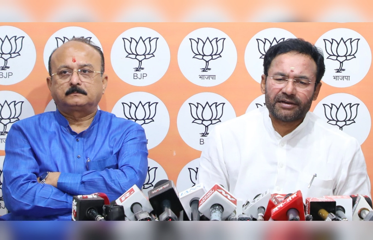 jammu kashmir election 2024 bjp govt minister g kishan reddy press conference on congress-nc-alliance