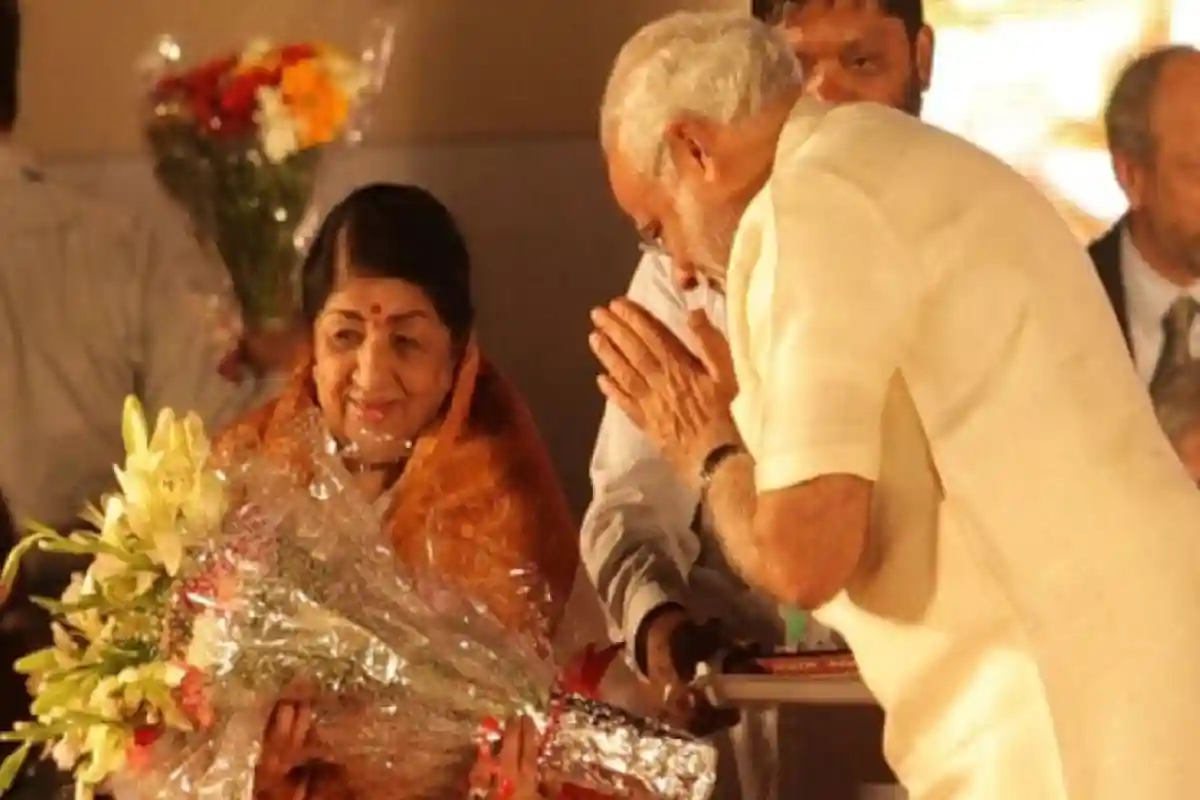 Lata Mangeshkar and PM Modi