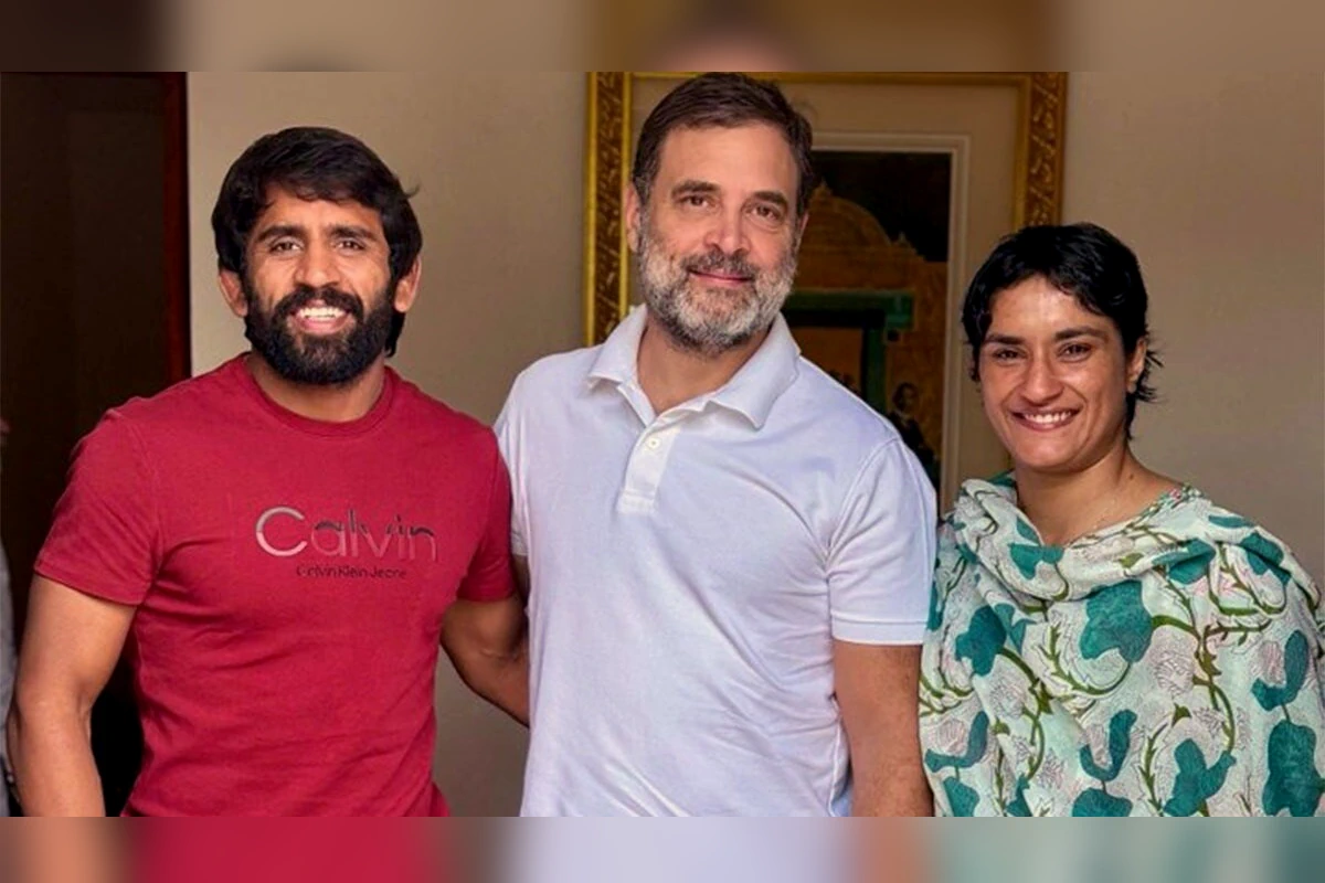 Vinesh Phogat Bajrang Punia Rahul Gandhi