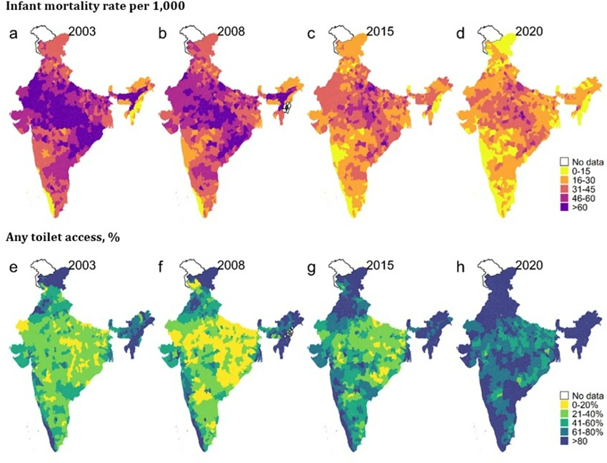  infant mortality and toilet access in India