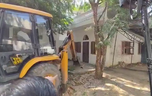 Bulldozer action in Jaipur