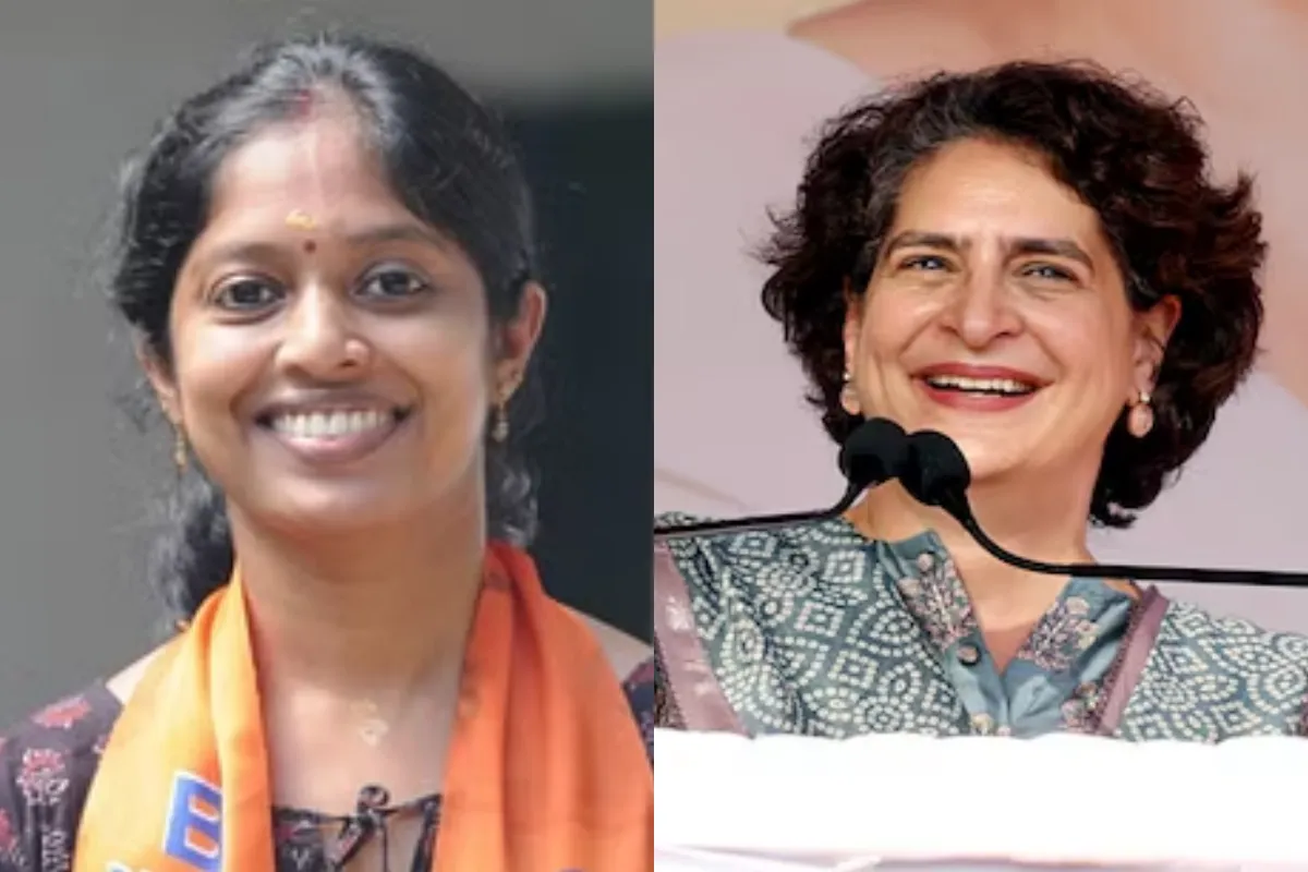 Navya Haridas And Priyanka Gandhi