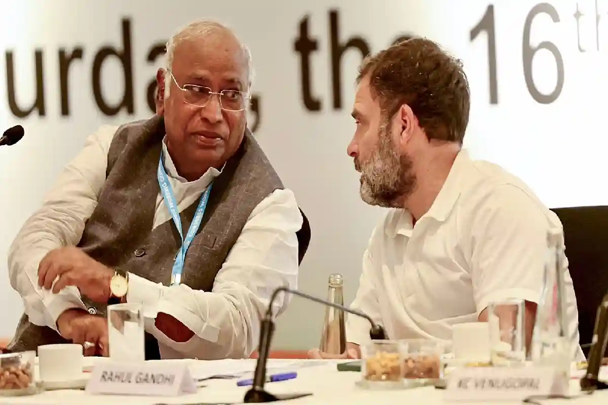 Rahul Gandhi and Mallikarjun Kharge