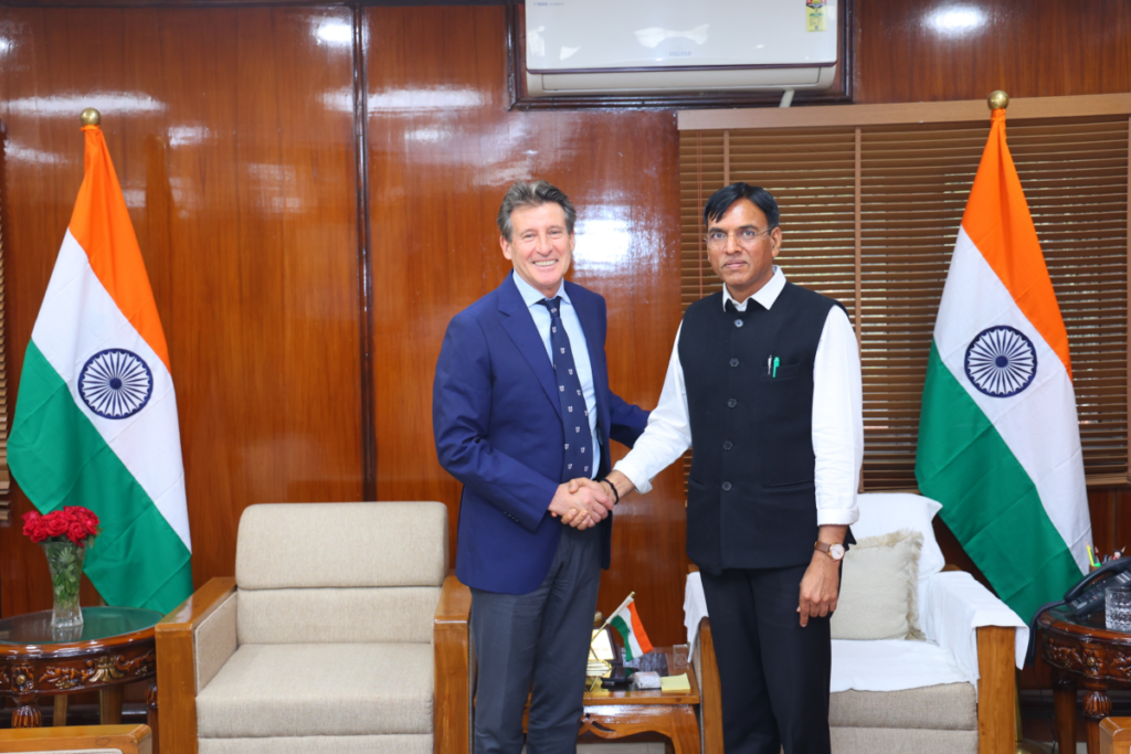 Sebastian met Union Sports Minister Mansukh Mandaviya in Delhi