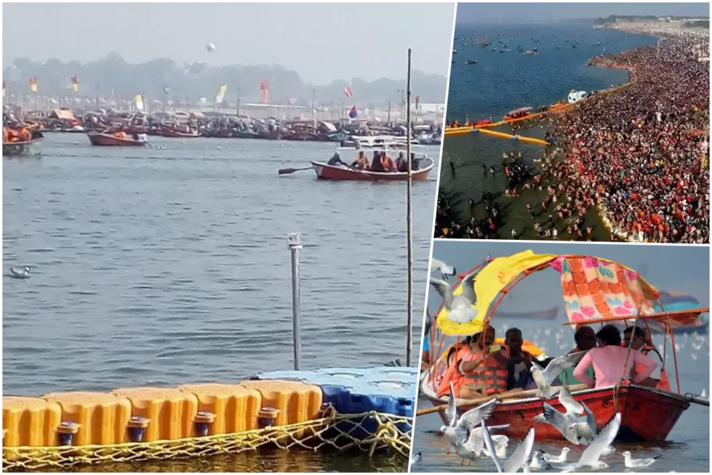 MahaKumbh 2025 boat and sailors