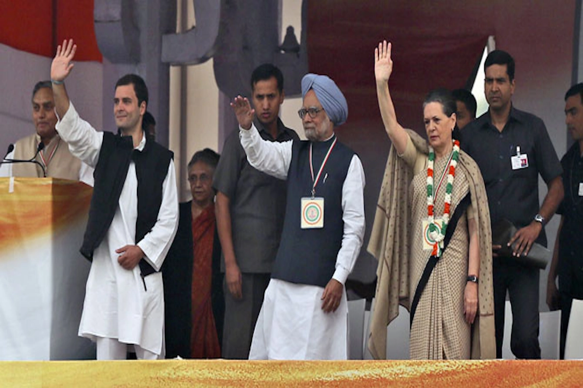 Manmohan Singh, Rahul Gandhi and Sonia Gandhi