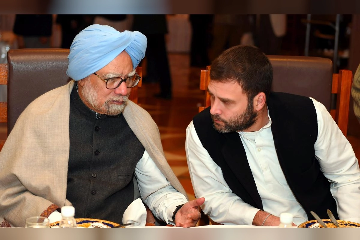 Manmohan Singh and Rahul Gandhi