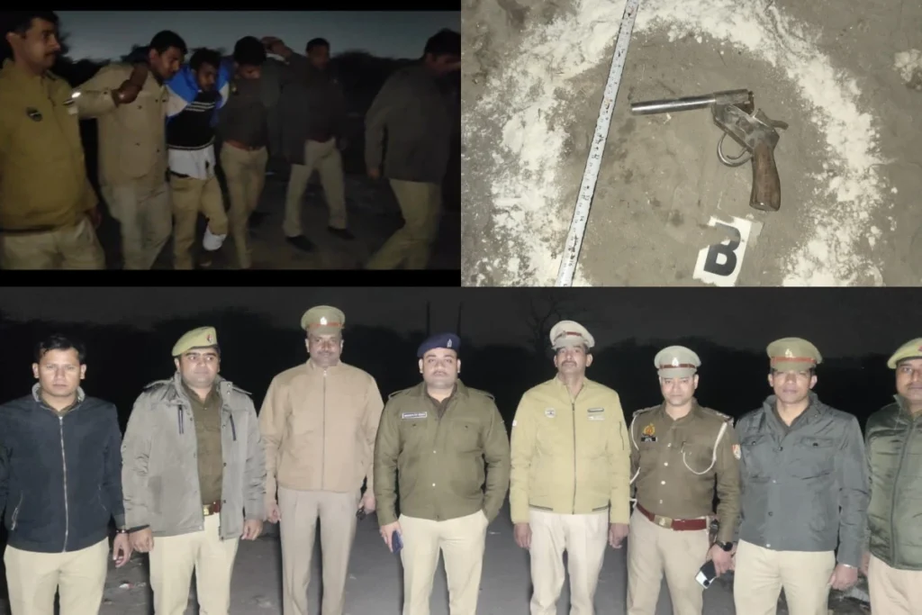 पुलिस मुठभेड़ के बाद आरोपी गिरफ्तार.