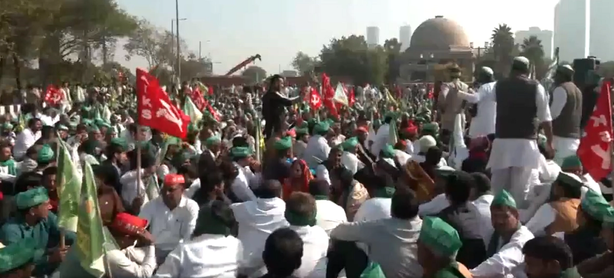 noida delhi farmers protest march