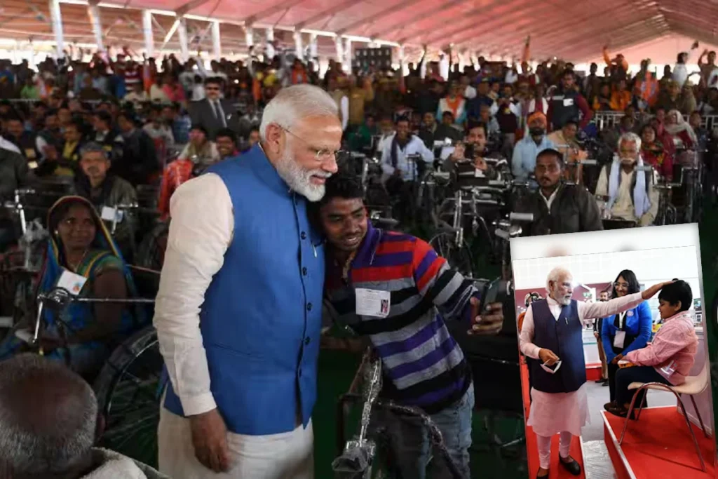 pm modi with divyangs