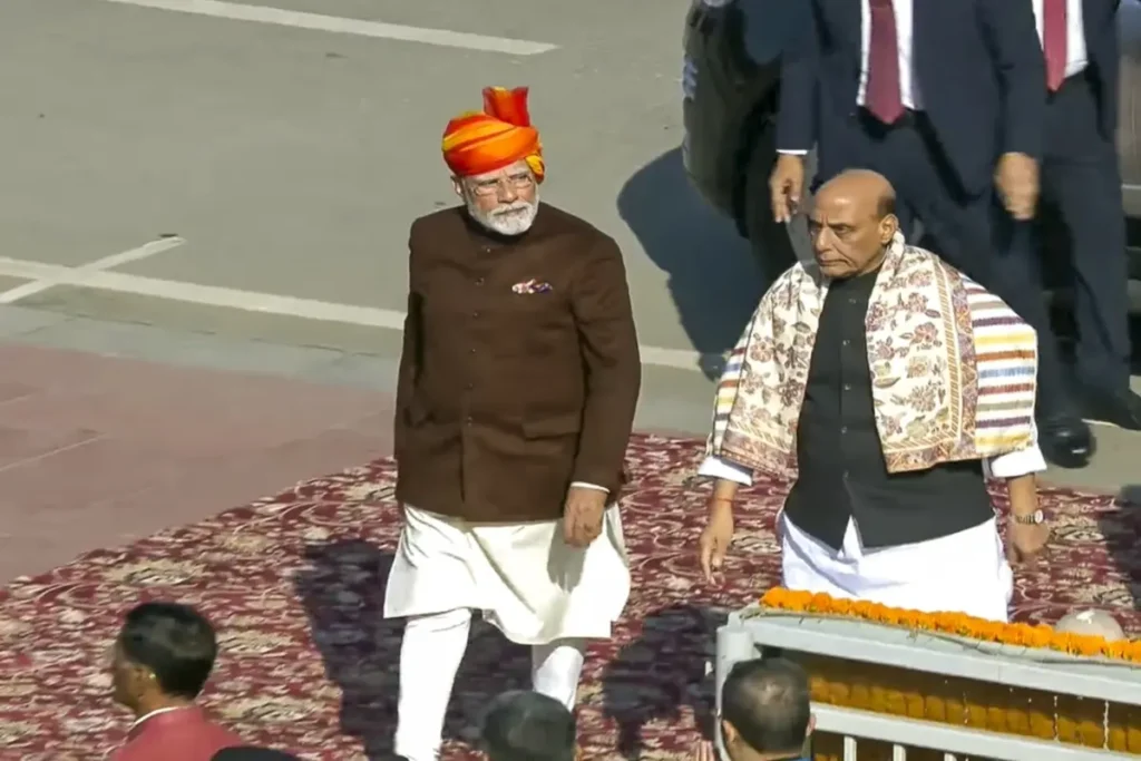Prime Minister Narendra Modi wore multicolored turban