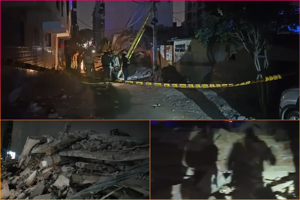 building collapsed in Burari area