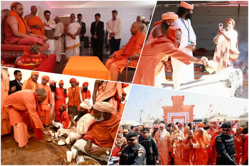 CM Yogi offered Prasad to the saints