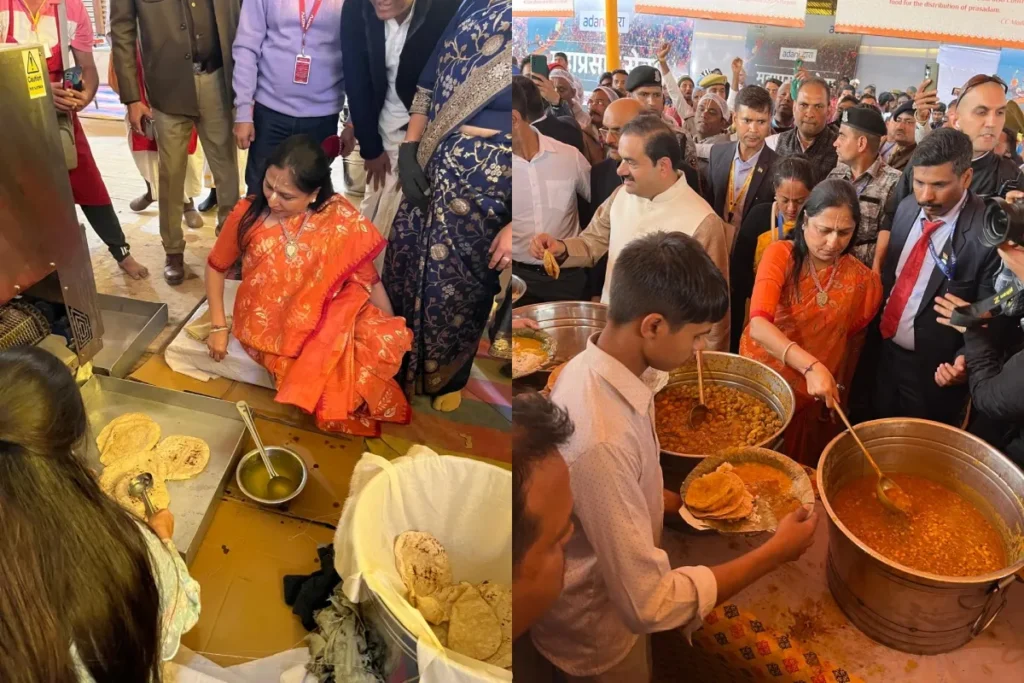Gautam Adani's wife and daughter-in-law prepared prasad for the devotees at Maha Kumbh