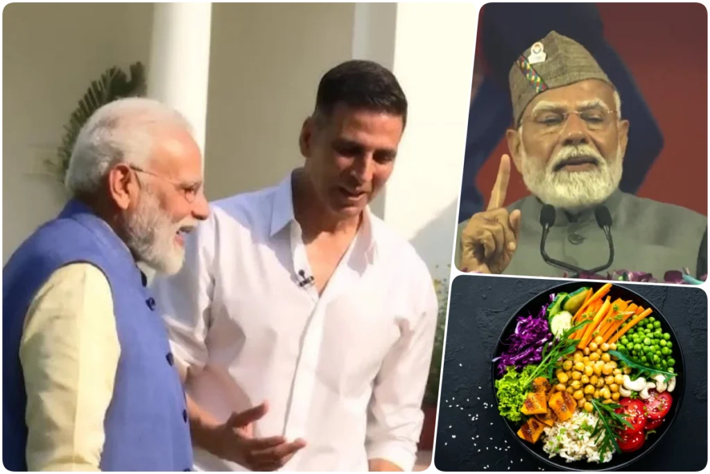 akshay kumar pm modi healthy-food veg