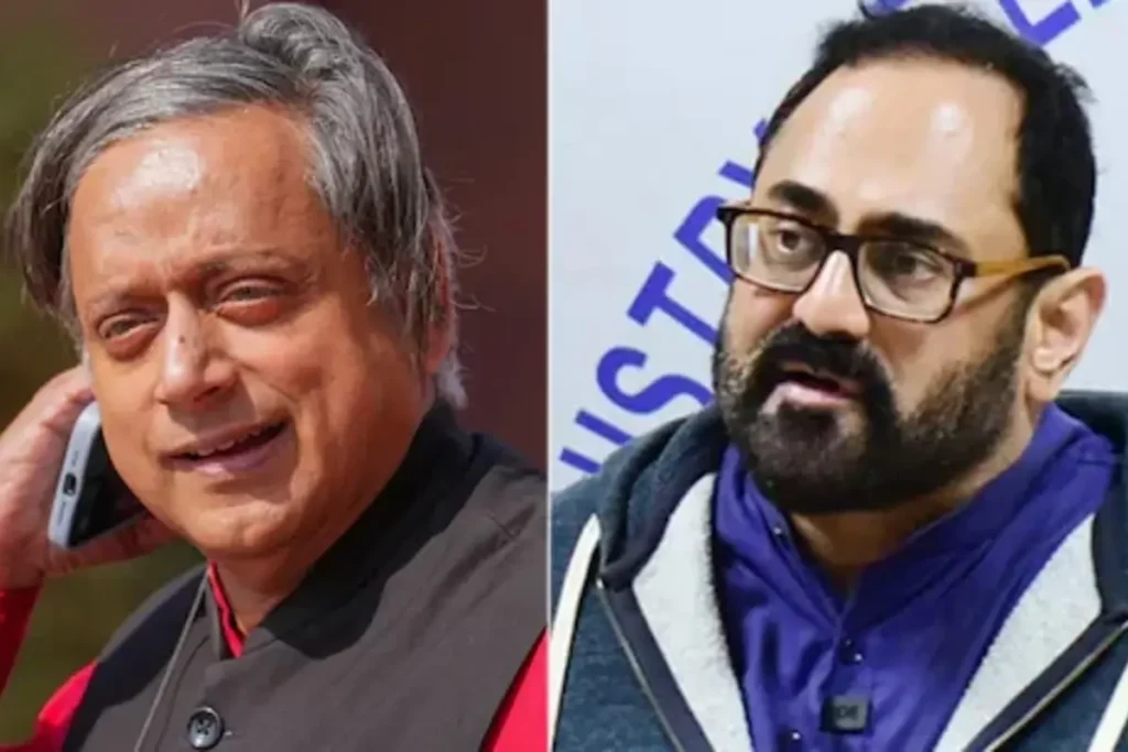 Rajeev Chandrasekhar and Shashi Tharoor