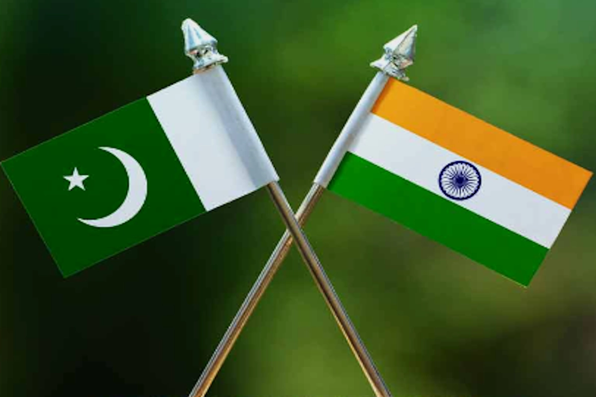 india pak flag