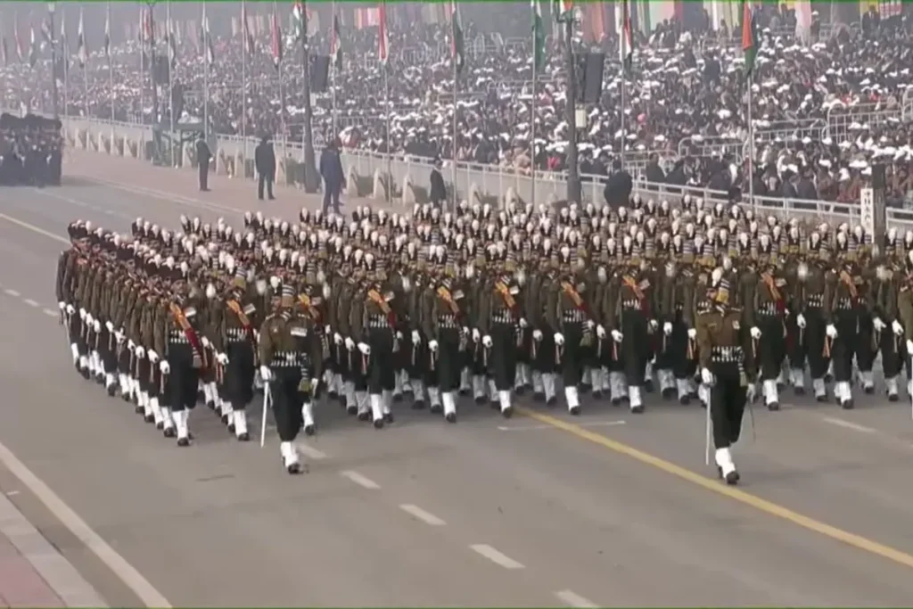 Indian Army was seen in the Republic Day