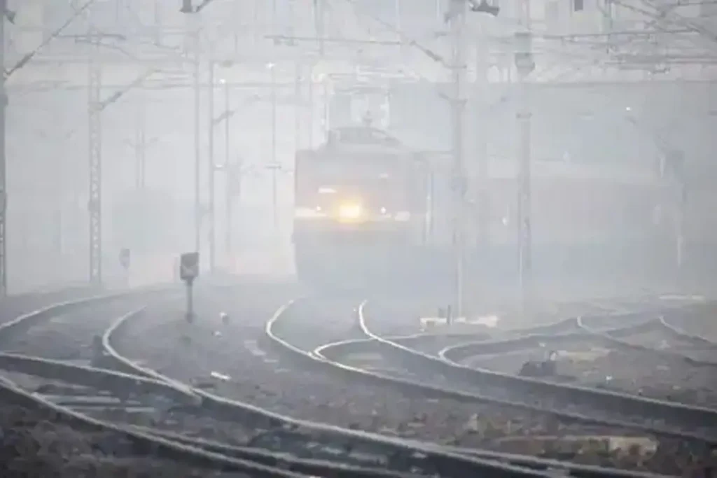 Trains running late for hours due to fog