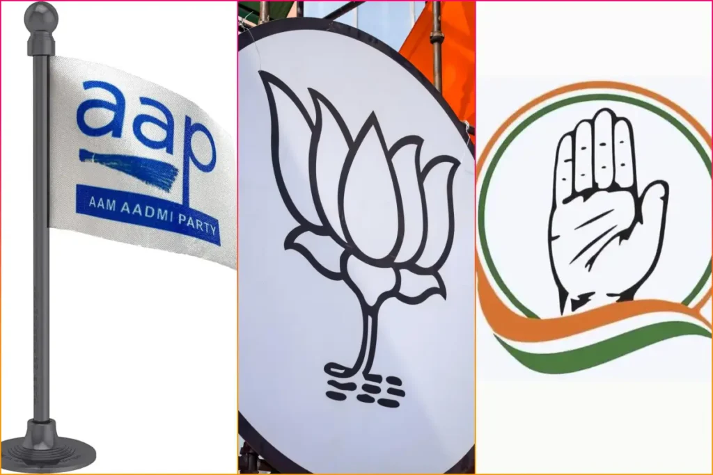 AAP, BJP, Congress