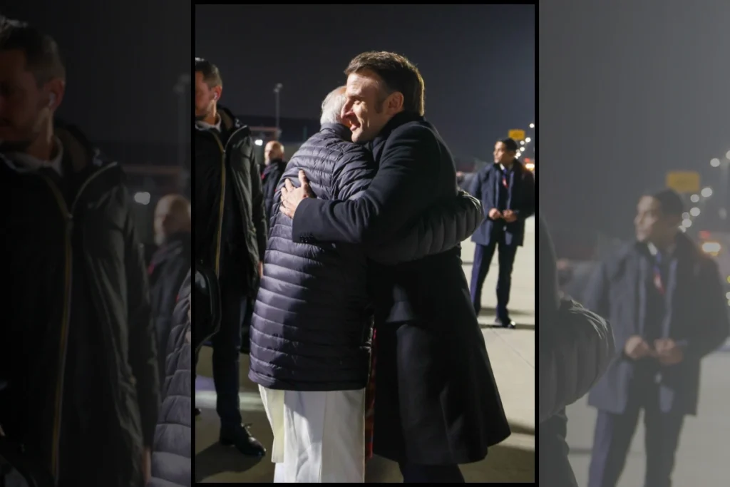 PM Modi and Emanuel Macron