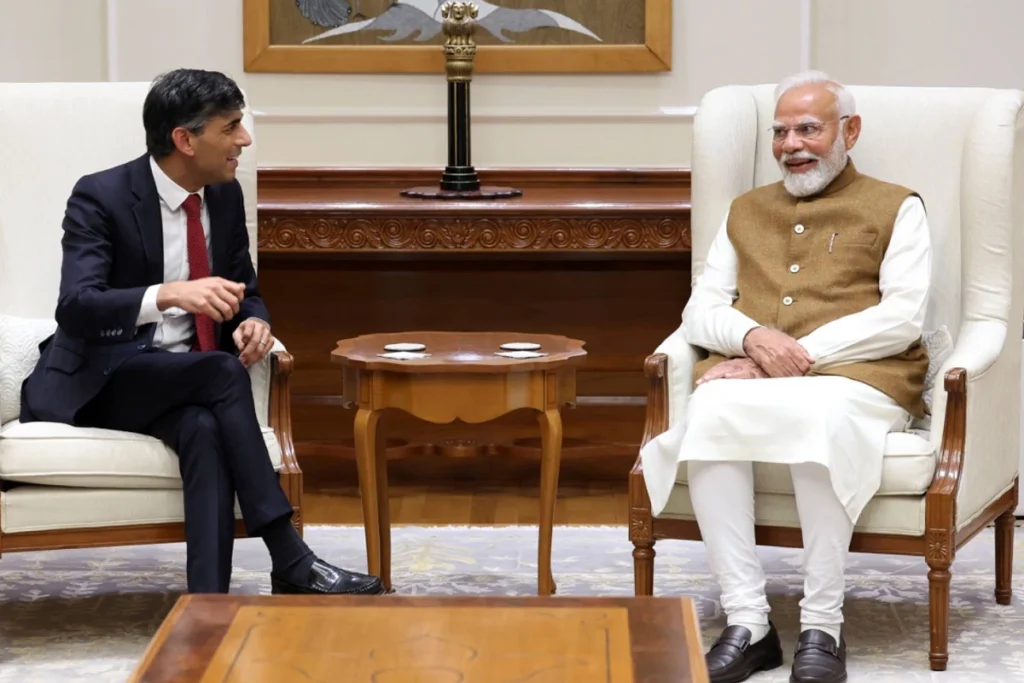 Rishi Sunak PM Modi meeting