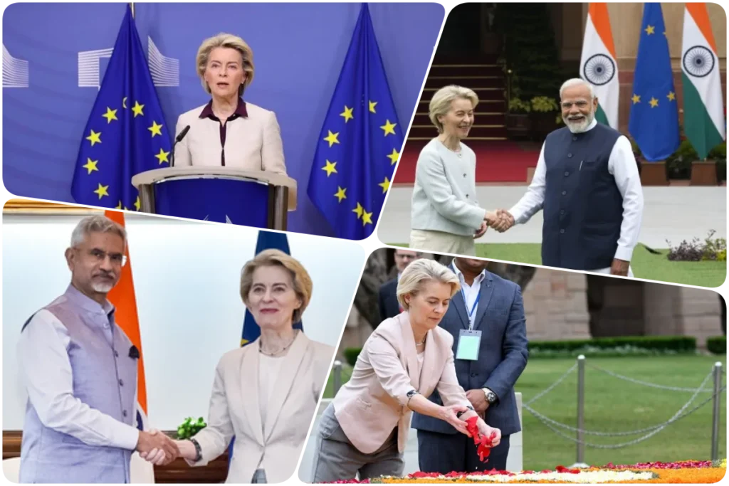 Ursula von der Leyen in delhi