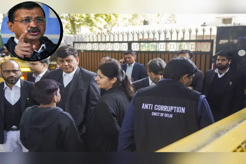 acb team at kejriwal house