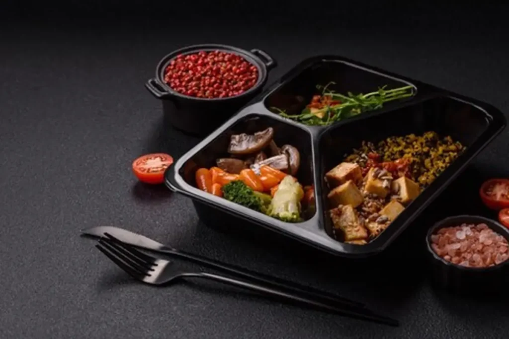 black plastic container
