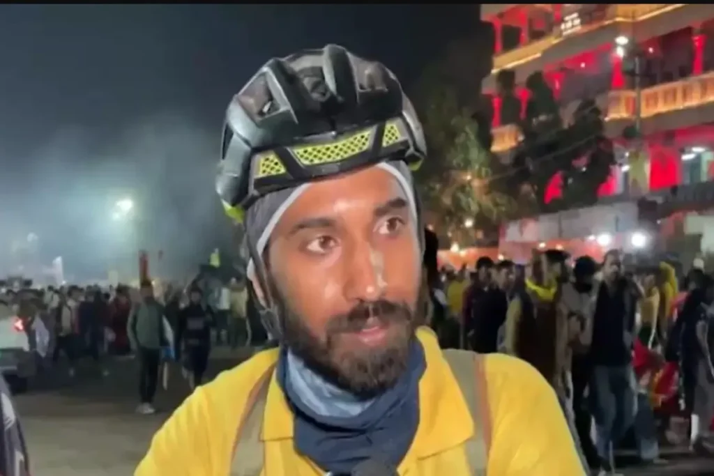 haziabad cycllist to mahakumbh