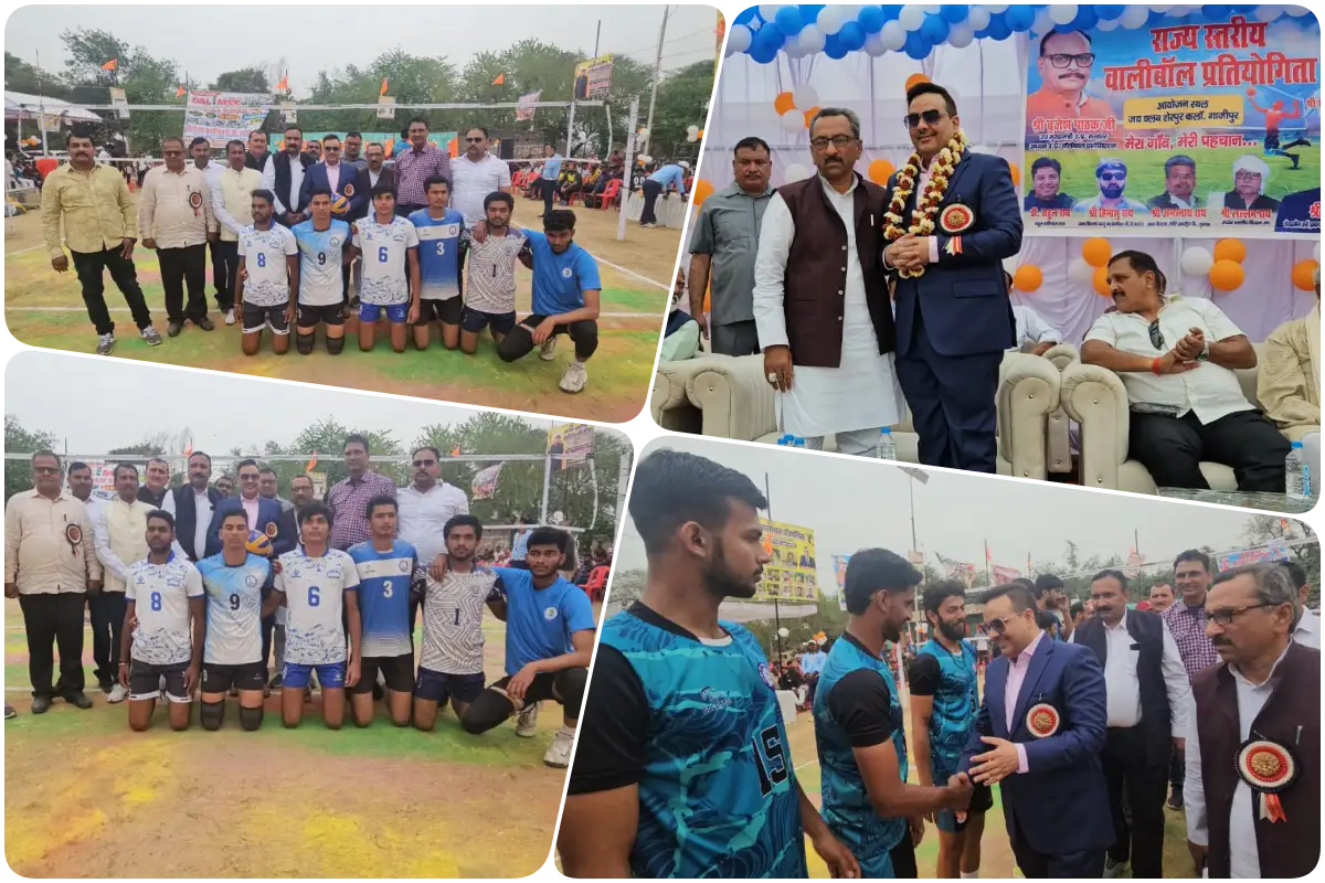 Ghazipur: भारत एक्सप्रेस के CMD उपेन्द्र राय ने शेरपुर कलां में वॉलीबॉल प्रतियोगिता का उद्घाटन किया, खिलाड़ियों को मिली सीख