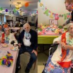 old woman celebrate birthday in jail