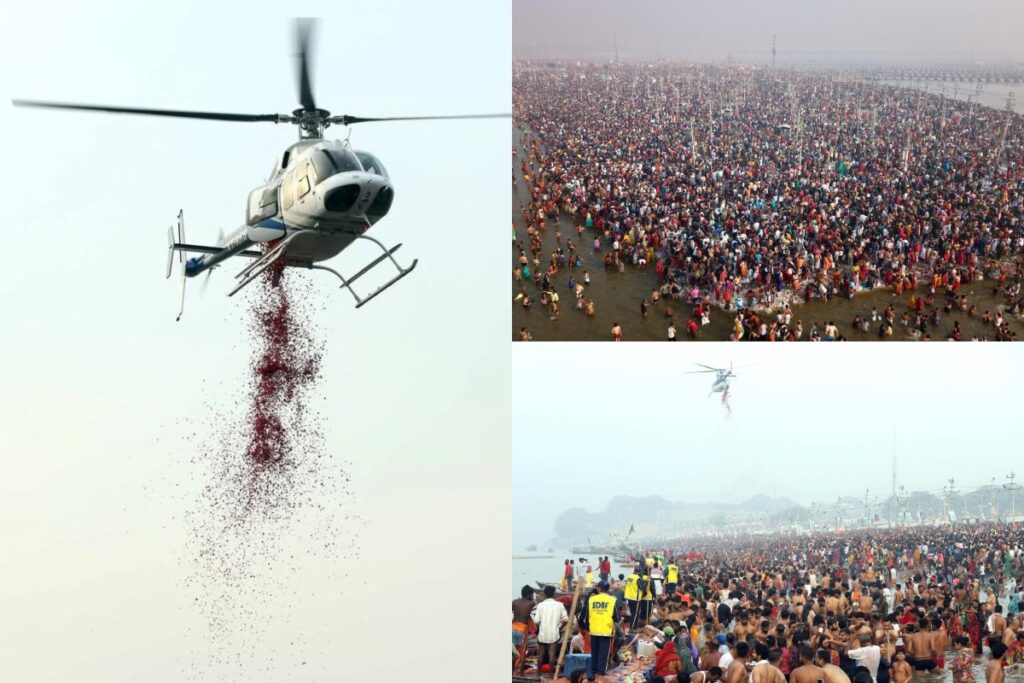 Devotees hoisted Sanatan religion flag