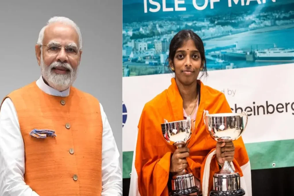 Chess Grandmaster Vaishali And PM Modi