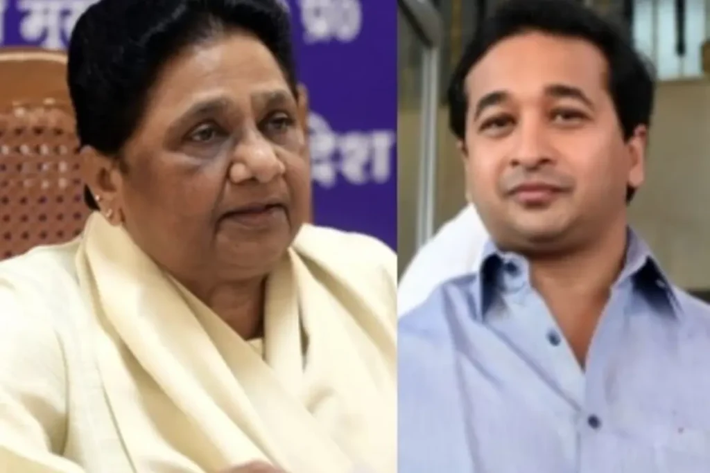 Nitesh Rane and mayawati