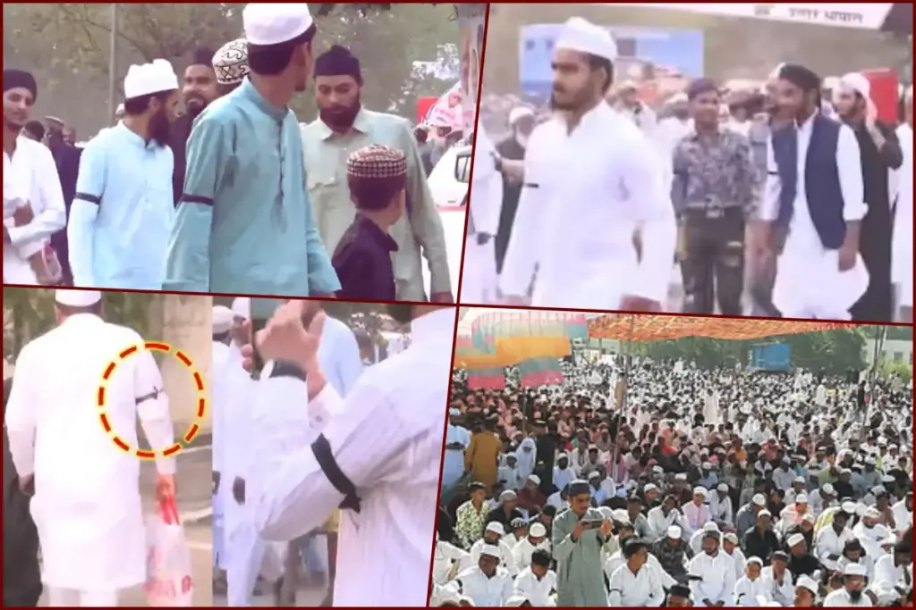 Eid prayers with black bands