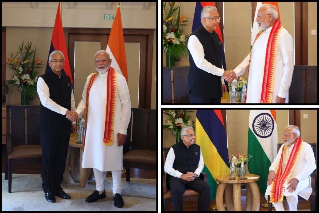 PM Modi Meets Former Mauritius PM Pravind Jugnauth