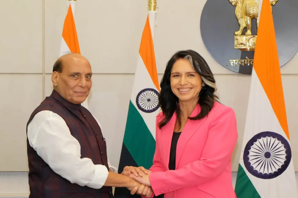 Tulsi Gabbard and Rajnath Singh